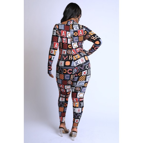 Alphabetically Neon Jumpsuit - Picture 4 of 7